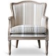 Baxton Studio Charlemagne Accent Chair in Brown and Beige
