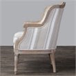 Baxton Studio Charlemagne Accent Chair in Brown and Beige