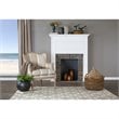 Baxton Studio Charlemagne Accent Chair in Brown and Beige