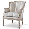 Baxton Studio Charlemagne Accent Chair in Brown and Beige