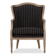 Baxton Studio Charlemagne Accent Chair in Black and Grey