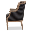 Baxton Studio Charlemagne Accent Chair in Black and Grey