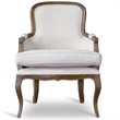 Baxton Studio Napoleon Accent Chair in Beige and Brown