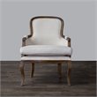 Baxton Studio Napoleon Accent Chair in Beige and Brown