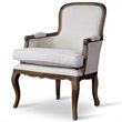 Baxton Studio Napoleon Accent Chair in Beige and Brown