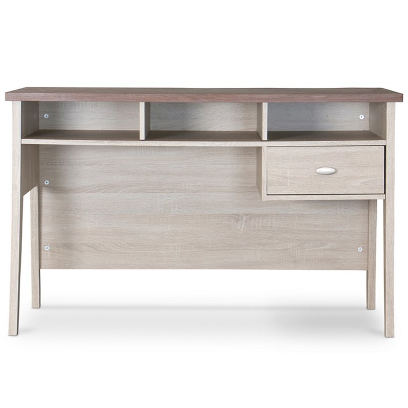 Baxton Studio Tyler Writing Desk in Dark Brown and Gray