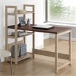 Baxton Studio Hypercube Writing Desk in Natural and Brown
