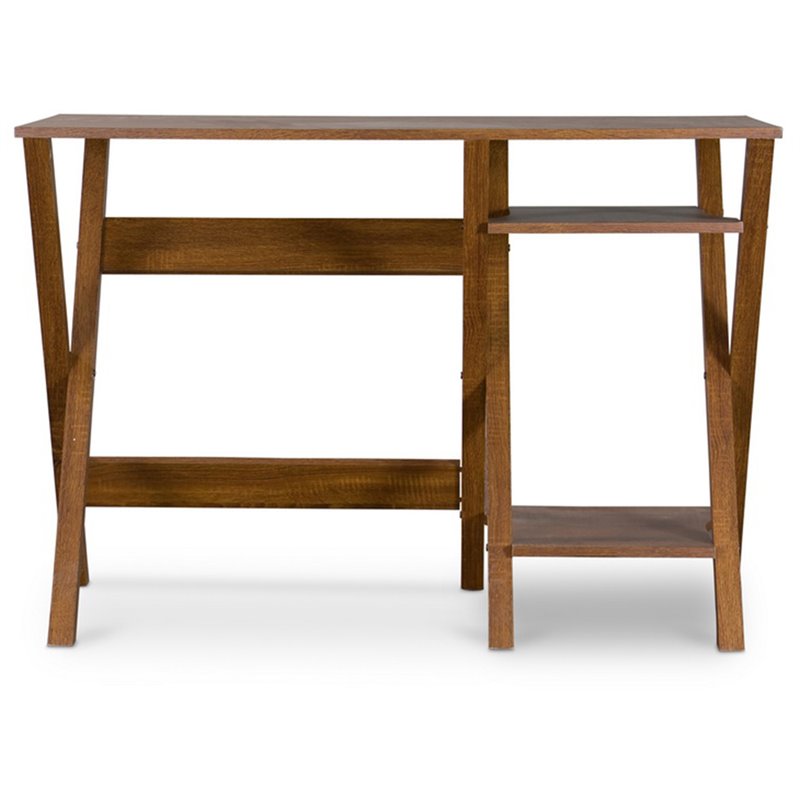 Baxton Studio Crossroads Writing Desk in Oak