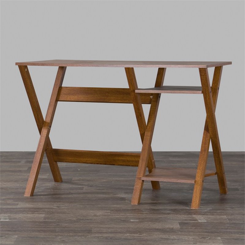 Baxton Studio Crossroads Writing Desk in Oak