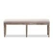 Baxton Studio Clairette Bench in Beige and Brown