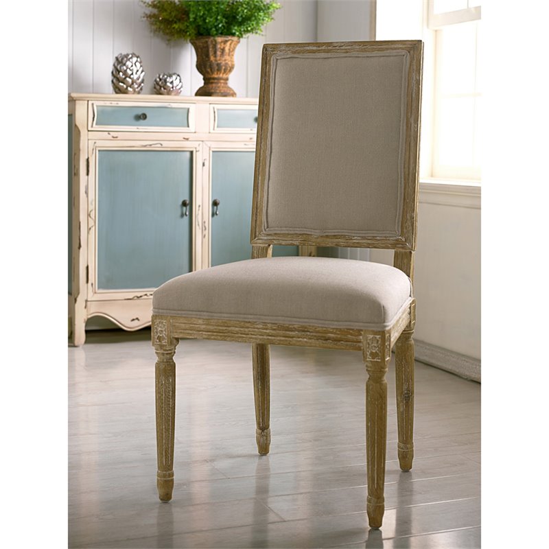 Baxton Studio Clairette Accent Chair in Beige and Light Brown