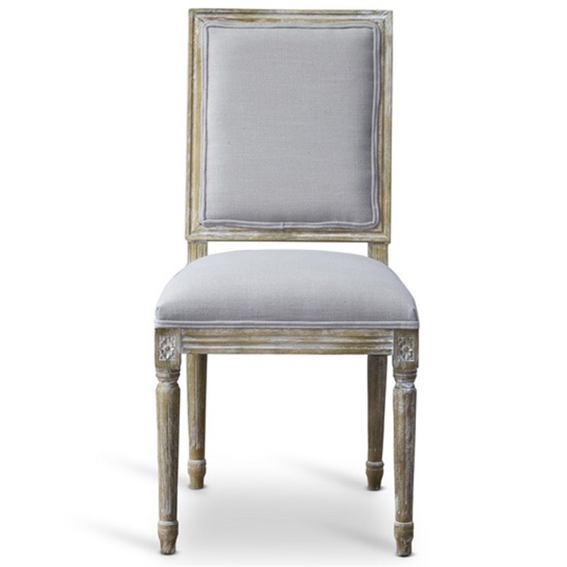 Baxton Studio Clairette Accent Chair in Beige and Light Brown