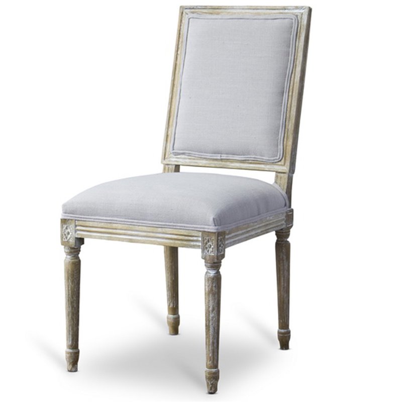 Baxton Studio Clairette Accent Chair in Beige and Light Brown