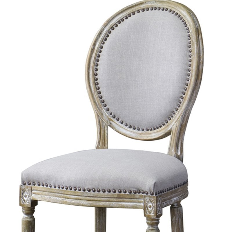 Baxton Studio Clairette Dining Side Chair in Beige and Brown