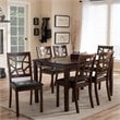 Baxton Studio Mozaika 7 Piece Dining Set in Dark Brown and Black