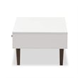 Baxton Studio Gemini Storage Coffee Table in White and Brown