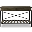 Baxton Studio Newcastle Console Table in Brown and Black