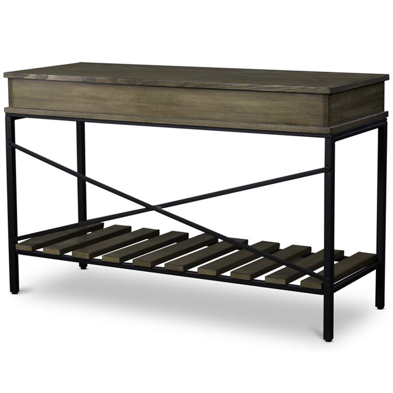 Baxton Studio Newcastle Console Table In Brown And Black | Cymax Business