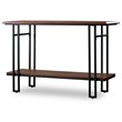 Baxton Studio Newcastle Console Table in Walnut and Black