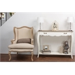 Baxton Studio Bourbonnais Console Table in White and Natural