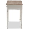 Baxton Studio Dauphine Writing Desk in White and Natural