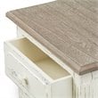 Baxton Studio Anjou 2 Drawer Nightstand in White and Natural