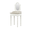 Baxton Studio Anjou Bedroom Vanity Table in White and Natural