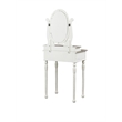 Baxton Studio Anjou Bedroom Vanity Table in White and Natural