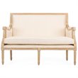 Baxton Studio Chavanon Loveseat in Light Beige and Natural
