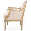 Baxton Studio Chavanon Loveseat in Light Beige and Natural