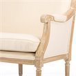 Baxton Studio Chavanon Loveseat in Light Beige and Natural