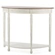 Baxton Studio Vologne Console Table in Antique White and Natural