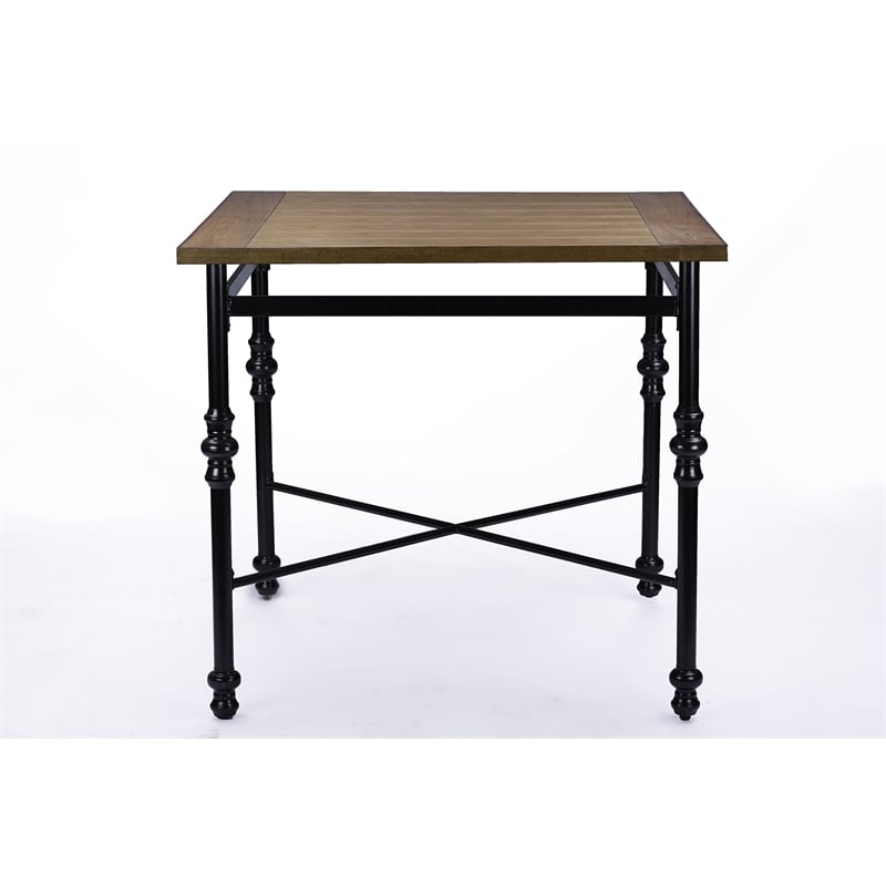 Baxton Studio Broxburn 5 Piece Counter Height Dining Set in Brown