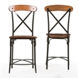 Baxton Studio Broxburn 5 Piece Counter Height Dining Set in Brown