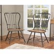 Baxton Studio Longford Windsor Dining Side Chair in Black (Set of 2)