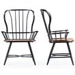 Baxton Studio Longford Windsor Dining Side Chair in Black (Set of 2)