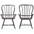 Baxton Studio Longford Windsor Dining Arm Chair in Black (Set of 2)