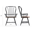Baxton Studio Longford Windsor Dining Arm Chair in Black (Set of 2)