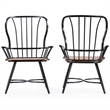 Baxton Studio Longford Windsor Dining Arm Chair in Black (Set of 2)