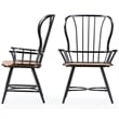 Baxton Studio Longford Windsor Dining Arm Chair in Black (Set of 2)