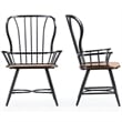 Baxton Studio Longford Windsor Dining Arm Chair in Black (Set of 2)