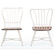 Baxton Studio Longford Windsor Dining Side Chair in White (Set of 2)