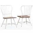 Baxton Studio Longford Windsor Dining Side Chair in White (Set of 2)