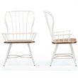 Baxton Studio Longford Windsor Dining Arm Chair in White (Set of 2)