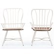Baxton Studio Longford Windsor Dining Arm Chair in White (Set of 2)