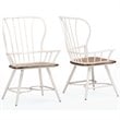 Baxton Studio Longford Windsor Dining Arm Chair in White (Set of 2)
