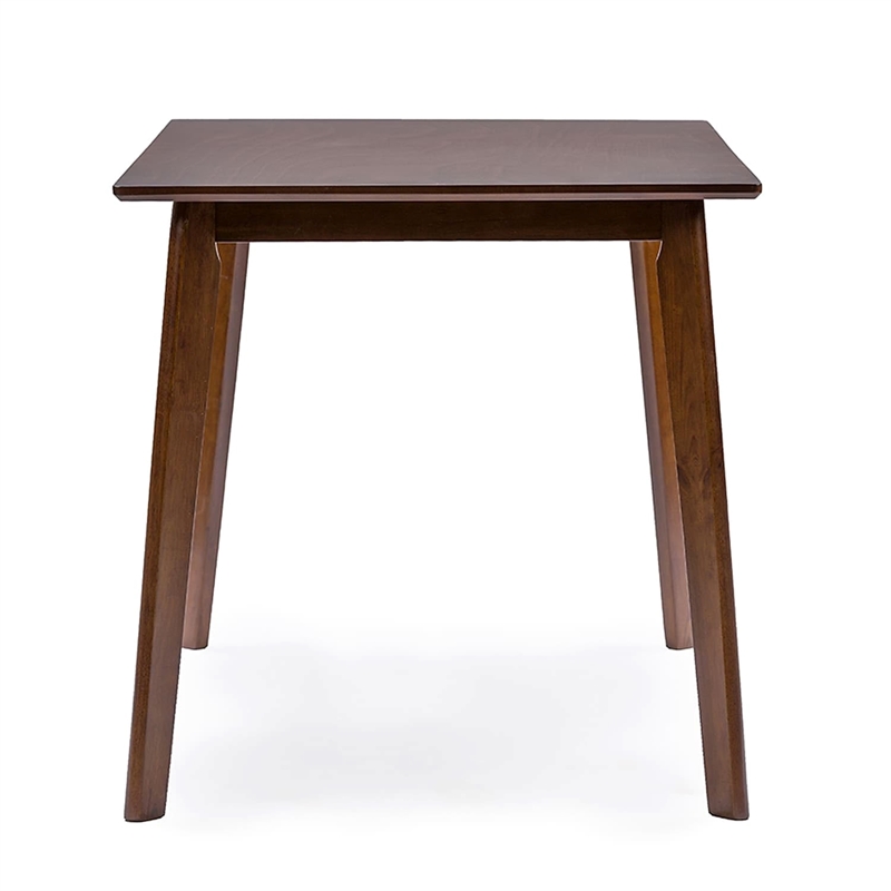 Baxton Studio Sumner 5 Piece Dining Set in Walnut and Black