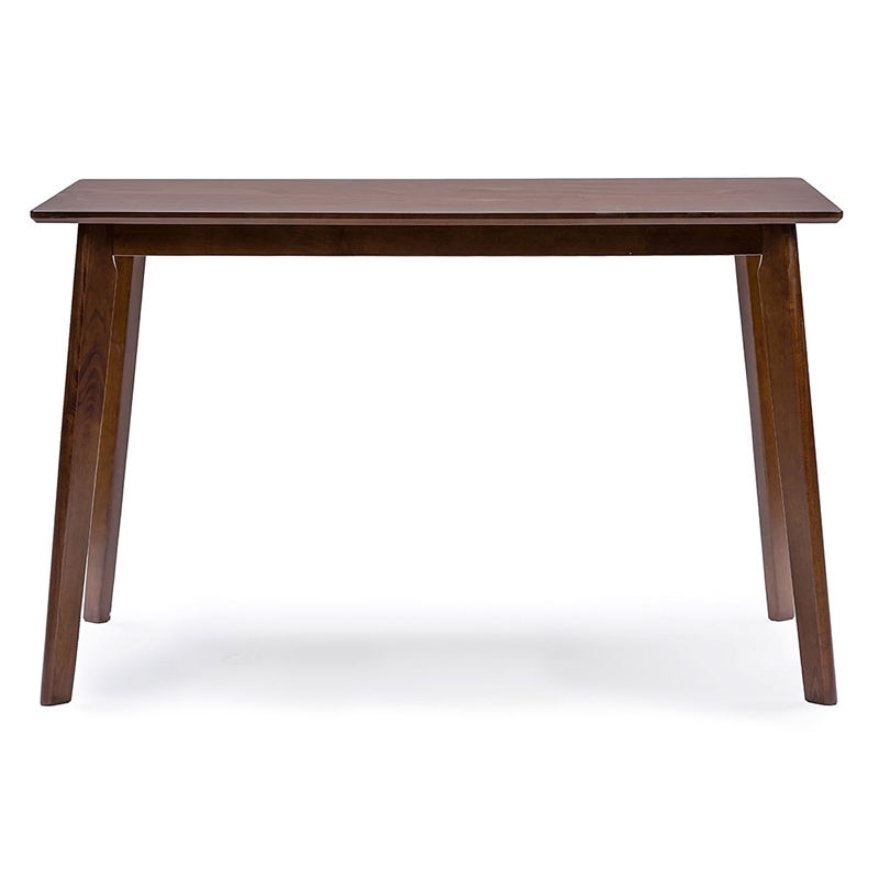 Baxton Studio Sumner 5 Piece Dining Set in Walnut and Black