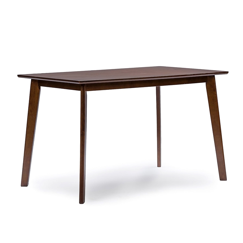 Baxton Studio Sumner 5 Piece Dining Set in Walnut and Black