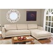Baxton Studio Agnew Right Facing Sectional in Light Beige